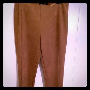 I Vanka trump faux  suede slacks